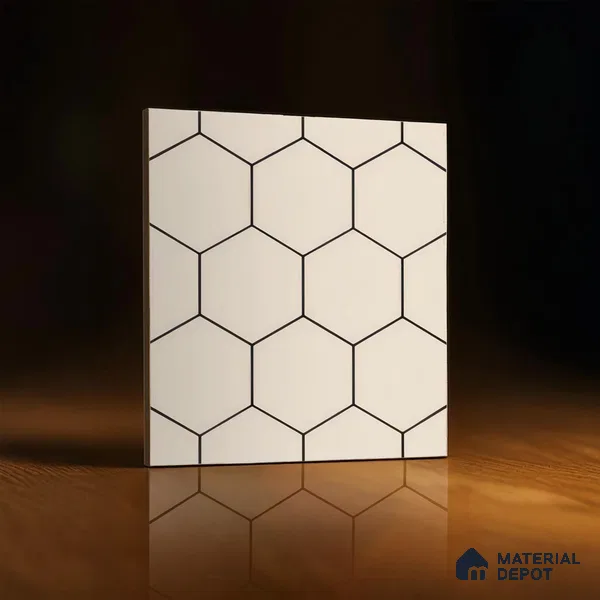 Moroccan Tile TL 05190 Zellige Honeycomb Beige Brown 1 ft x 1 ft Vitrified Matte Finish - 9 mm | Suitable for Kitchen, Bathroom, Balcony Floor & Wall | Please Expect a Slight Variation of Pattern (Sample)