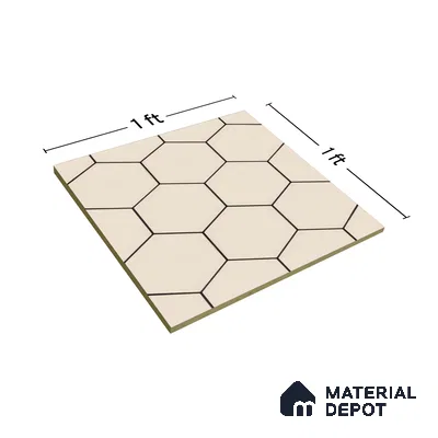 Moroccan Tile TL 05190 Zellige Honeycomb Beige Brown 1 ft x 1 ft Vitrified Matte Finish - 9 mm | Suitable for Kitchen, Bathroom, Balcony Floor & Wall | Please Expect a Slight Variation of Pattern (Sample)