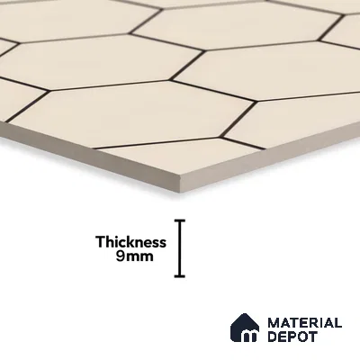 Moroccan Tile TL 05190 Zellige Honeycomb Beige Brown 1 ft x 1 ft Vitrified Matte Finish - 9 mm | Suitable for Kitchen, Bathroom, Balcony Floor & Wall | Please Expect a Slight Variation of Pattern (Sample)