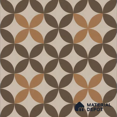 Moroccan Tile TL 05192 B Zellige Brown Olympia Multi Colour 1 ft x 1 ft Vitrified Matte Finish - 9 mm | Suitable for Kitchen, Bathroom, Balcony Floor & Wall | Please Expect a Slight Variation of Pattern (Sample)