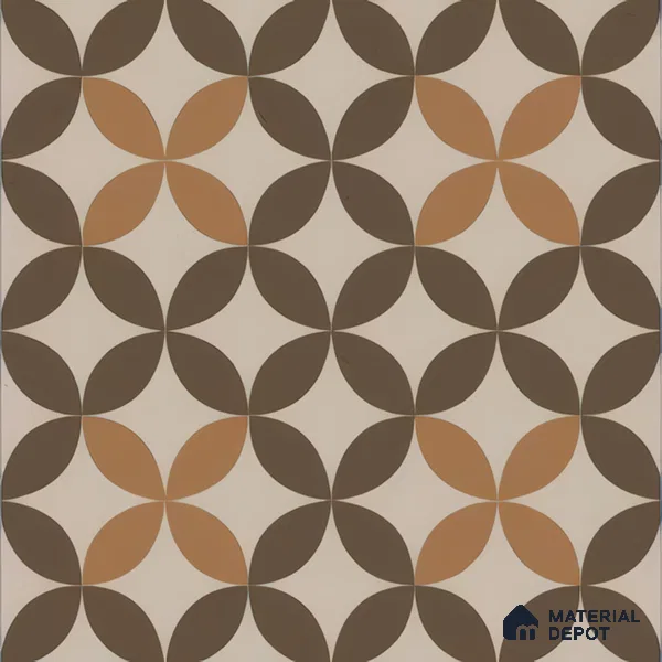 Moroccan Tile TL 05192 B Zellige Brown Olympia Multi Colour 1 ft x 1 ft Vitrified Matte Finish - 9 mm | Suitable for Kitchen, Bathroom, Balcony Floor & Wall | Please Expect a Slight Variation of Pattern (Sample)