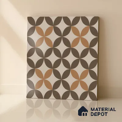 Moroccan Tile TL 05192 B Zellige Brown Olympia Multi Colour 1 ft x 1 ft Vitrified Matte Finish - 9 mm | Suitable for Kitchen, Bathroom, Balcony Floor & Wall | Please Expect a Slight Variation of Pattern (Sample)