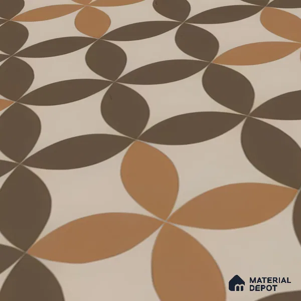 Moroccan Tile TL 05192 B Zellige Brown Olympia Multi Colour 1 ft x 1 ft Vitrified Matte Finish - 9 mm | Suitable for Kitchen, Bathroom, Balcony Floor & Wall | Please Expect a Slight Variation of Pattern (Sample)