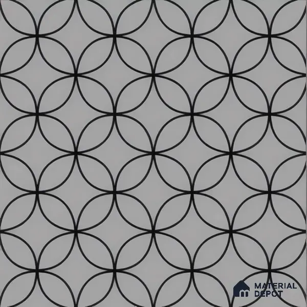 Moroccan Tile TL 05192 C Zellige Grey Olympia Multi Colour 1 ft x 1 ft Vitrified Matte Finish - 9 mm | Suitable for Kitchen, Bathroom, Balcony Floor & Wall | Please Expect a Slight Variation of Pattern