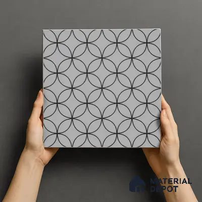 Moroccan Tile TL 05192 C Zellige Grey Olympia Multi Colour 1 ft x 1 ft Vitrified Matte Finish - 9 mm | Suitable for Kitchen, Bathroom, Balcony Floor & Wall | Please Expect a Slight Variation of Pattern
