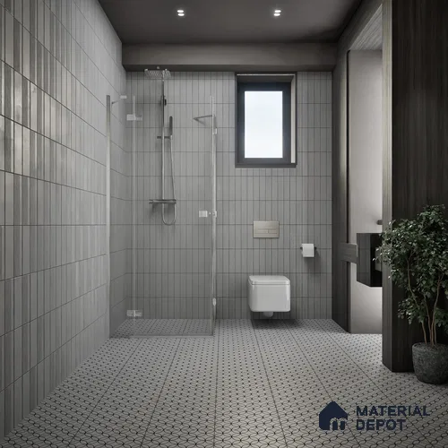 Moroccan Wall & Floor Tile TL 05192 C Zellige Grey Olympia Multi Colour 1 ft x 1 ft Vitrified Matte Finish - 9 mm | Suitable for Kitchen, Bathroom, Balcony | Please Expect a Slight Variation of Pattern