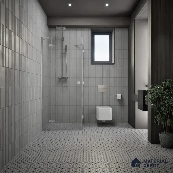 Moroccan Tile TL 05192 C Zellige Grey Olympia Multi Colour 1 ft x 1 ft Vitrified Matte Finish - 9 mm | Suitable for Kitchen, Bathroom, Balcony Floor & Wall | Please Expect a Slight Variation of Pattern