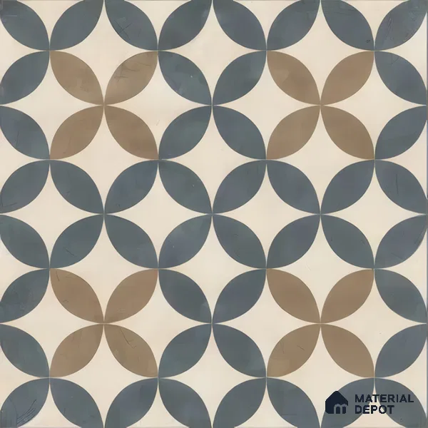 Moroccan Tile TL 05192 Zellige Beige Olympia Multi Colour 1 ft x 1 ft Vitrified Matte Finish - 9 mm | Suitable for Kitchen, Bathroom, Balcony Floor & Wall | Please Expect a Slight Variation of Pattern