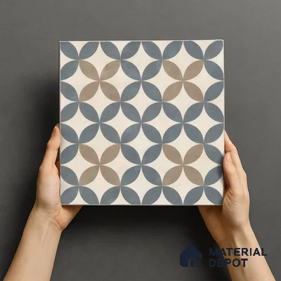 Moroccan Tile TL 05192 Zellige Beige Olympia Multi Colour 1 ft x 1 ft Vitrified Matte Finish - 9 mm | Suitable for Kitchen, Bathroom, Balcony Floor & Wall | Please Expect a Slight Variation of Pattern