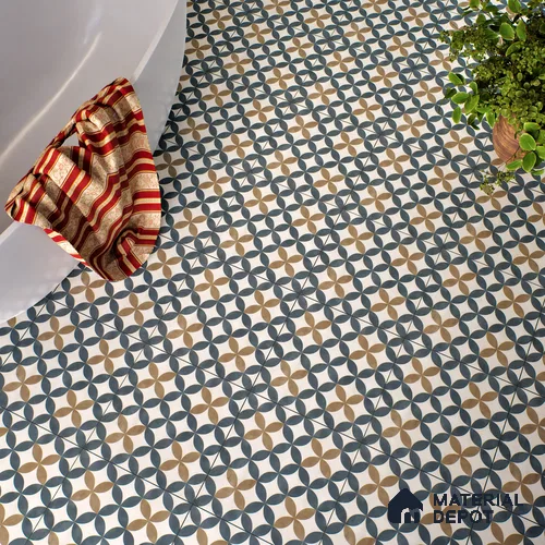 Moroccan Wall & Floor Tile TL 05192 Zellige Beige Olympia Multi Colour 1 ft x 1 ft Porcelain Matte Finish - 9 mm | Suitable for Kitchen, Bathroom, Balcony | Please Expect a Slight Variation of Pattern