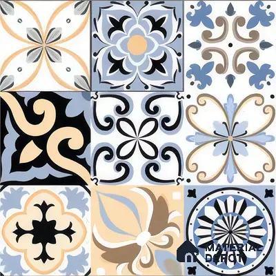 Moroccan Tile TL 05193 Zellige Vibrant Florals Multi Colour 1 ft x 1 ft Vitrified Matte Finish - 9 mm | Suitable for Kitchen, Bathroom, Balcony Floor & Wall | Please Expect a Slight Variation of Pattern