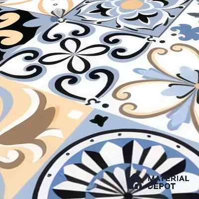 Moroccan Tile TL 05193 Zellige Vibrant Florals Multi Colour 1 ft x 1 ft Vitrified Matte Finish - 9 mm | Suitable for Kitchen, Bathroom, Balcony Floor & Wall | Please Expect a Slight Variation of Pattern