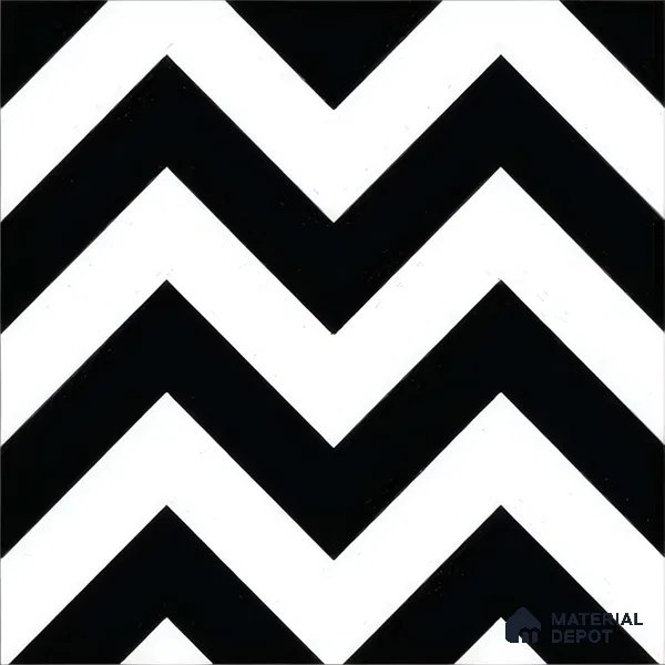 Moroccan Tile TL 05195 Zellige Inverted Wave Multi Colour 1 ft x 1 ft Vitrified Matte Finish - 9 mm | Suitable for Kitchen, Bathroom, Balcony Floor & Wall | Please Expect a Slight Variation of Pattern (Sample)