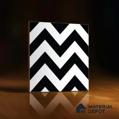 Moroccan Tile TL 05195 Zellige Inverted Wave Multi Colour 1 ft x 1 ft Vitrified Matte Finish - 9 mm | Suitable for Kitchen, Bathroom, Balcony Floor & Wall | Please Expect a Slight Variation of Pattern (Sample)
