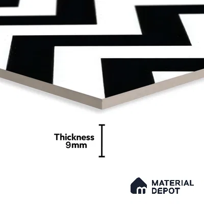 Moroccan Tile TL 05195 Zellige Inverted Wave Multi Colour 1 ft x 1 ft Vitrified Matte Finish - 9 mm | Suitable for Kitchen, Bathroom, Balcony Floor & Wall | Please Expect a Slight Variation of Pattern (Sample)