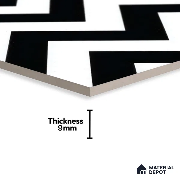 Moroccan Tile TL 05195 Zellige Inverted Wave Multi Colour 1 ft x 1 ft Vitrified Matte Finish - 9 mm | Suitable for Kitchen, Bathroom, Balcony Floor & Wall | Please Expect a Slight Variation of Pattern (Sample)