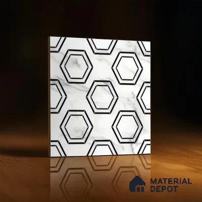 Moroccan Tile TL 05196 Zellige Hexa Pod Multi Colour 1 ft x 1 ft Vitrified Matte Finish - 9 mm | Suitable for Kitchen, Bathroom, Balcony Floor & Wall | Please Expect a Slight Variation of Pattern (Sample)