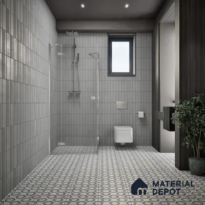 Moroccan Tile TL 05196 Zellige Hexa Pod Multi Colour 1 ft x 1 ft Vitrified Matte Finish - 9 mm | Suitable for Kitchen, Bathroom, Balcony Floor & Wall | Please Expect a Slight Variation of Pattern (Sample)