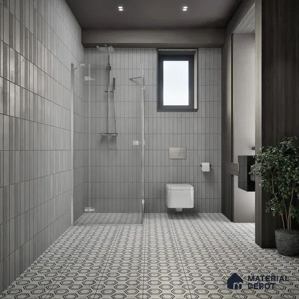 Moroccan Tile TL 05196 Zellige Hexa Pod Multi Colour 1 ft x 1 ft Vitrified Matte Finish - 9 mm | Suitable for Kitchen, Bathroom, Balcony Floor & Wall | Please Expect a Slight Variation of Pattern (Sample)