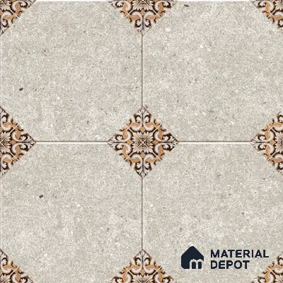 Moroccan Floor Tile TL 04784 B Earthen Slate Hexa Creamy White 16 x 16 inch Vitrified Anti Skid Matte Finish - 12 mm | Suitable for Parking, Terrace, Balcony, Courtyard | Pattern Alignment May Vary | 2-3 mm Spacer is Mandatory (Sample)