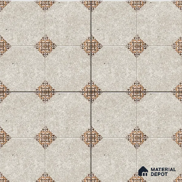 Moroccan Floor Tile TL 04784 B Earthen Slate Hexa Creamy White 16 x 16 inch Vitrified Anti Skid Matte Finish - 12 mm | Suitable for Parking, Terrace, Balcony, Courtyard | Pattern Alignment May Vary | 2-3 mm Spacer is Mandatory (Sample)