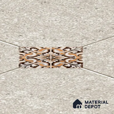 Moroccan Floor Tile TL 04784 B Earthen Slate Hexa Creamy White 16 x 16 inch Vitrified Anti Skid Matte Finish - 12 mm | Suitable for Parking, Terrace, Balcony, Courtyard | Pattern Alignment May Vary | 2-3 mm Spacer is Mandatory (Sample)