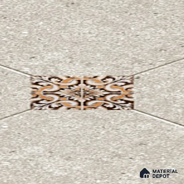 Moroccan Floor Tile TL 04784 B Earthen Slate Hexa Creamy White 16 x 16 inch Vitrified Anti Skid Matte Finish - 12 mm | Suitable for Parking, Terrace, Balcony, Courtyard | Pattern Alignment May Vary | 2-3 mm Spacer is Mandatory (Sample)