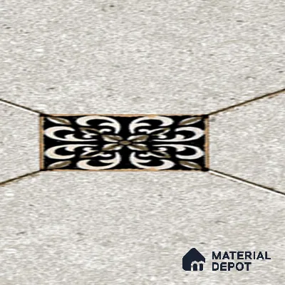 Moroccan Floor Tile TL 04784 Earthen Slate Hexa Silver Grey 16 x 16 inch Vitrified Anti Skid Matte Finish - 12 mm | Suitable for Parking, Bathroom, Balcony, Courtyard | Pattern Alignment May Vary | 2-3 mm Spacer is Mandatory