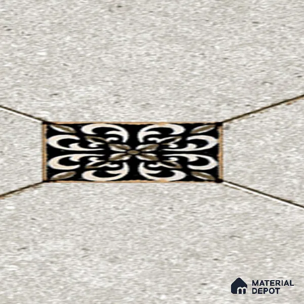 Moroccan Floor Tile TL 04784 Earthen Slate Hexa Silver Grey 16 x 16 inch Vitrified Anti Skid Matte Finish - 12 mm | Suitable for Parking, Bathroom, Balcony, Courtyard | Pattern Alignment May Vary | 2-3 mm Spacer is Mandatory