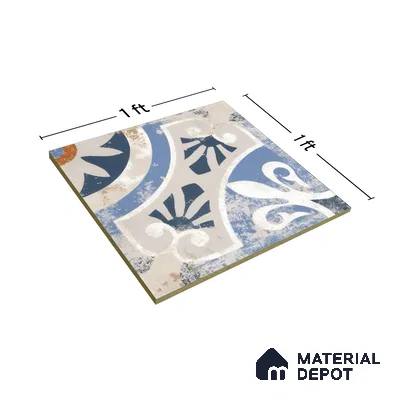 Moroccan Tile TL 04801 Zellige Rustic Tulsa Multi Colour 1 ft x 1 ft Vitrified Matte Finish - 11 mm | Suitable for Kitchen, Bathroom, Balcony Floor & Wall | Please Expect a Slight Variation of Pattern (Sample)