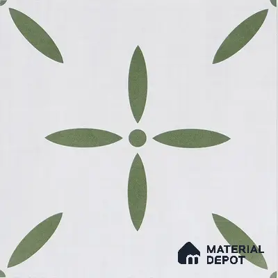 Moroccan Tile TL 05173 Zellige Urban Green Multi Colour 1 ft x 1 ft Vitrified Matte Finish - 9 mm | Suitable for Kitchen, Bathroom, Balcony Floor & Wall | Please Expect a Slight Variation of Pattern