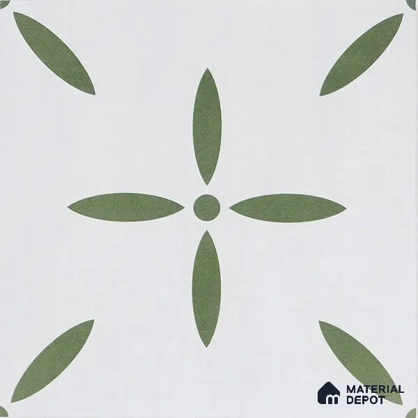 Moroccan Tile TL 05173 Zellige Urban Green Multi Colour 1 ft x 1 ft Vitrified Matte Finish - 9 mm | Suitable for Kitchen, Bathroom, Balcony Floor & Wall | Please Expect a Slight Variation of Pattern
