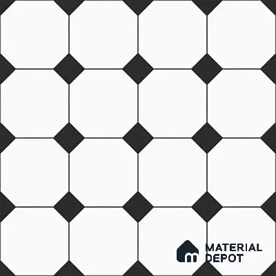 Moroccan Look Floor & Wall Tile TL 06020 Prism Octo 2 ft x 2 ft Rustic Carving Matte Finish Vitrified Tile - 9 mm |  Suitable For Living Room, Bedroom, Bathroom, Kitchen & Dining | Please Expect a Slight Variation of Pattern