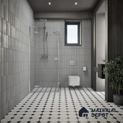 Moroccan Look Floor & Wall Tile TL 06020 Prism Octo 2 ft x 2 ft Rustic Carving Matte Finish Vitrified Tile - 9 mm |  Suitable For Living Room, Bedroom, Bathroom, Kitchen & Dining | Please Expect a Slight Variation of Pattern