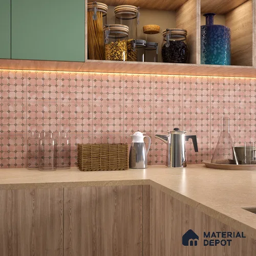Moroccan Wall & Floor Tile TL 06076 B Hazel Mosaic 200 x 200 mm Vitrified Glue Matte Finish - 9 mm | Ideal For Living Room, Bathroom, Kitchen | 2 mm Spacer is Mandatory | Please Expect a Slight Variation of Pattern