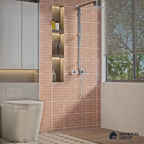 Moroccan Wall & Floor Tile TL 06076 B Hazel Mosaic 200 x 200 mm Vitrified Glue Matte Finish - 9 mm | Ideal For Living Room, Bathroom, Kitchen | 2 mm Spacer is Mandatory | Please Expect a Slight Variation of Pattern