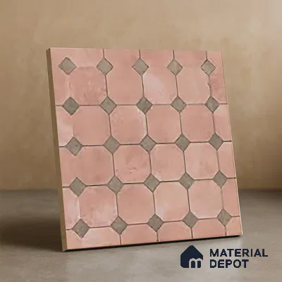Moroccan Wall & Floor Tile TL 06076 B Hazel Mosaic 200 x 200 mm Vitrified Glue Matte Finish - 9 mm | Ideal For Living Room, Bathroom, Kitchen | 2 mm Spacer is Mandatory | Please Expect a Slight Variation of Pattern