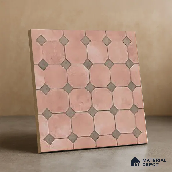 Moroccan Wall & Floor Tile TL 06076 B Hazel Mosaic 200 x 200 mm Vitrified Glue Matte Finish - 9 mm | Ideal For Living Room, Bathroom, Kitchen | 2 mm Spacer is Mandatory | Please Expect a Slight Variation of Pattern