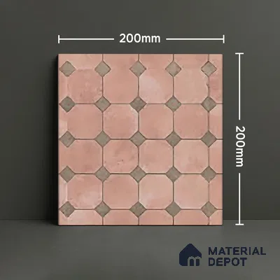 Moroccan Wall & Floor Tile TL 06076 B Hazel Mosaic 200 x 200 mm Vitrified Glue Matte Finish - 9 mm | Ideal For Living Room, Bathroom, Kitchen | 2 mm Spacer is Mandatory | Please Expect a Slight Variation of Pattern