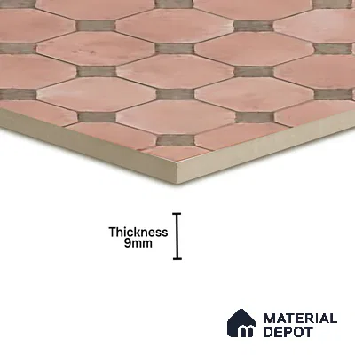 Moroccan Wall & Floor Tile TL 06076 B Hazel Mosaic 200 x 200 mm Vitrified Glue Matte Finish - 9 mm | Ideal For Living Room, Bathroom, Kitchen | 2 mm Spacer is Mandatory | Please Expect a Slight Variation of Pattern