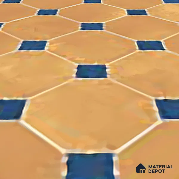 Moroccan Wall & Floor Tile TL 06076 Honey Mosaic 200 x 200 mm Vitrified Glue Matte Finish - 9 mm | Ideal For Living Room, Bathroom, Kitchen | 2 mm Spacer is Mandatory | Please Expect a Slight Variation of Pattern