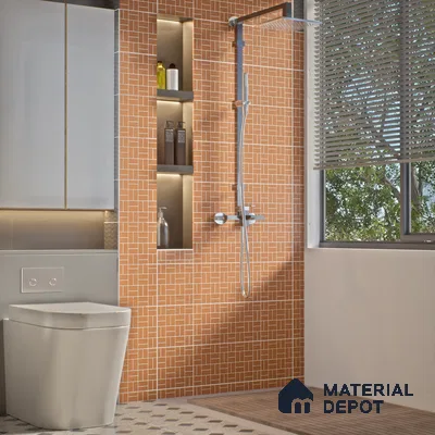 Moroccan Wall & Floor Tile TL 06078 Motif Brown 200 x 200 mm Vitrified Glue Matte Finish - 9 mm | Suitable For Kitchen, Bathroom, Balcony | 2 mm Spacer is Mandatory | Please Expect a Slight Variation of Pattern
