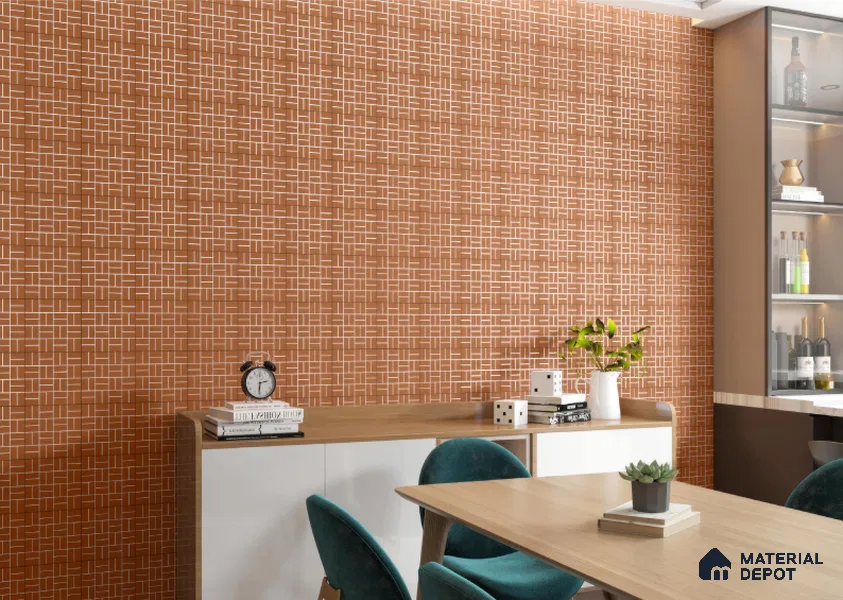 Moroccan Wall & Floor Tile TL 06078 Motif Brown 200 x 200 mm Vitrified Glue Matte Finish - 9 mm | Suitable For Kitchen, Bathroom, Balcony | 2 mm Spacer is Mandatory | Please Expect a Slight Variation of Pattern