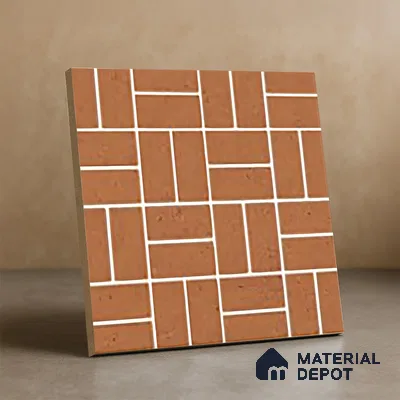 Moroccan Wall & Floor Tile TL 06078 Motif Brown 200 x 200 mm Vitrified Glue Matte Finish - 9 mm | Suitable For Kitchen, Bathroom, Balcony | 2 mm Spacer is Mandatory | Please Expect a Slight Variation of Pattern