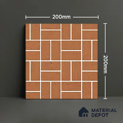 Moroccan Wall & Floor Tile TL 06078 Motif Brown 200 x 200 mm Vitrified Glue Matte Finish - 9 mm | Suitable For Kitchen, Bathroom, Balcony | 2 mm Spacer is Mandatory | Please Expect a Slight Variation of Pattern