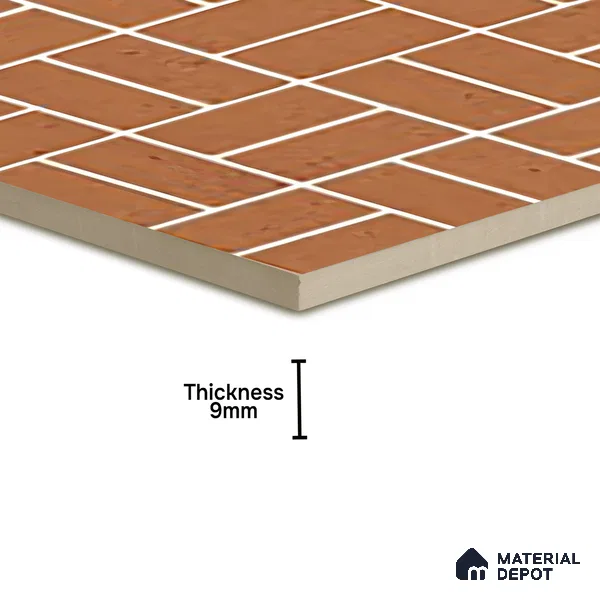 Moroccan Wall & Floor Tile TL 06078 Motif Brown 200 x 200 mm Vitrified Glue Matte Finish - 9 mm | Suitable For Kitchen, Bathroom, Balcony | 2 mm Spacer is Mandatory | Please Expect a Slight Variation of Pattern