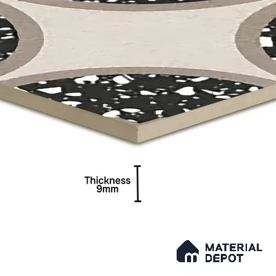 Moroccan Wall & Floor Tile TL 06049 Fenix 200 x 200 mm Vitrified Matte Finish - 9 mm | Ideal For Living Room, Bathroom, Kitchen | 2 mm Spacer is Mandatory | Please Expect a Slight Variation of Pattern