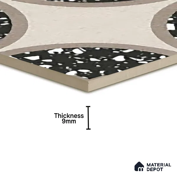Moroccan Wall & Floor Tile TL 06049 Fenix 200 x 200 mm Vitrified Matte Finish - 9 mm | Ideal For Living Room, Bathroom, Kitchen | 2 mm Spacer is Mandatory | Please Expect a Slight Variation of Pattern