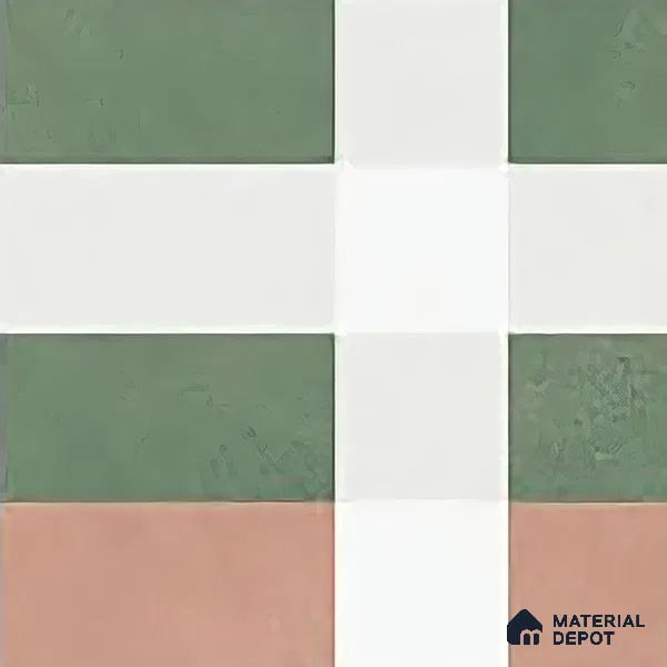 Moroccan Wall & Floor Tile TL 06050 Floral 200 x 200 mm Vitrified Matte Finish - 9 mm | Ideal For Living Room, Bathroom, Kitchen | 2 mm Spacer is Mandatory | Please Expect a Slight Variation of Pattern (Sample)