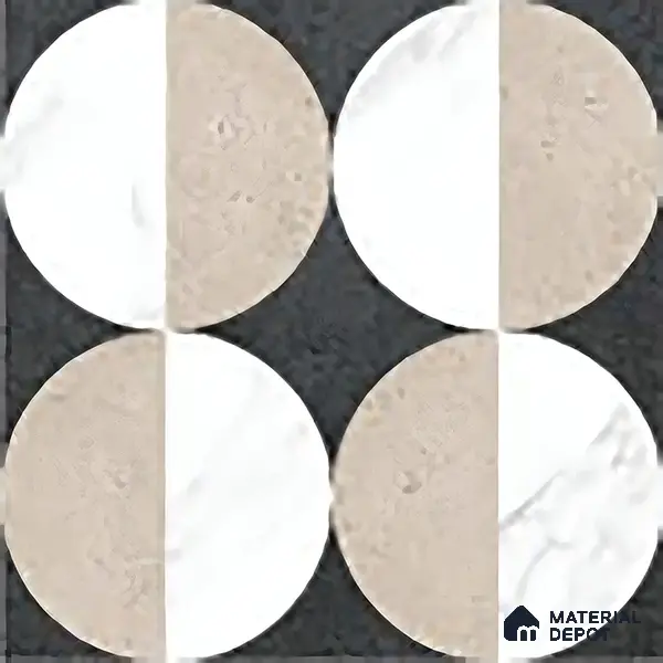 Moroccan Wall & Floor Tile TL 06053 Gemini Moon 200 x 200 mm Vitrified Matte Finish - 9 mm | Ideal For Living Room, Bathroom, Kitchen | 2 mm Spacer is Mandatory | Please Expect a Slight Variation of Pattern